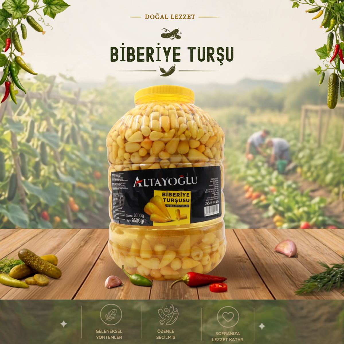 10/1 KG PET Biberiye Turşu (5 KG)