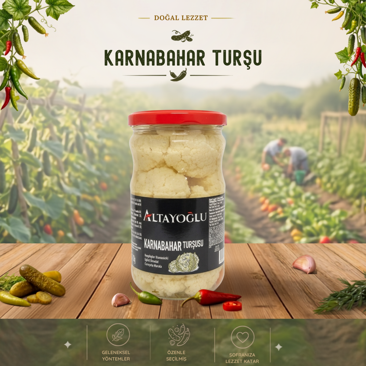 660 cc Kavanoz Karnabahar Turşu